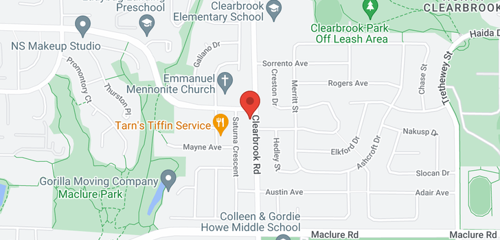 map of 3419 CLEARBROOK ROAD